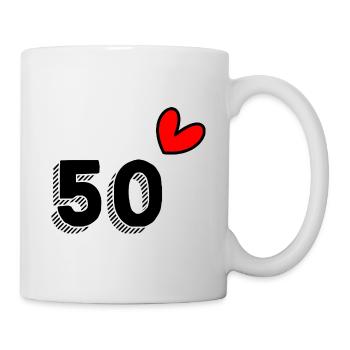 50 YEARS. 50th ANNIVERSARY. ANNIVERSARY 50 YEARS. 50 - Mug - white - Right