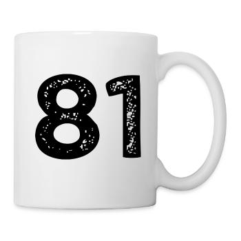 81 Zahl Trikot - Tasse - Weiß - Rechts