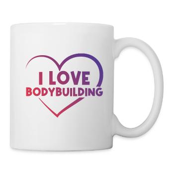 I love bodybuilding - Mug - white - Right