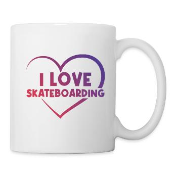 Ich Liebe Skateboard - Tasse - Weiß - Rechts