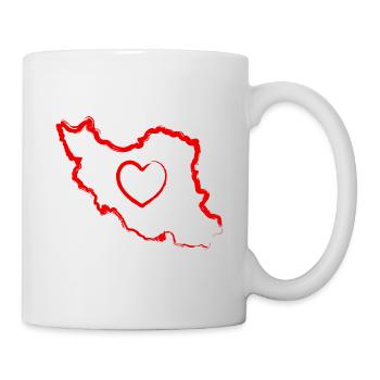 iran love heart - Tasse - Weiß - Rechts
