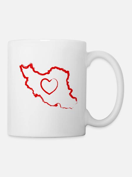 iran love heart - Tasse - Weiß