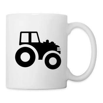 Traktor Symbol - Tasse - Weiß - Rechts