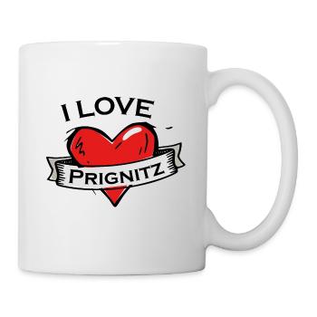 Prignitz - Ich liebe Stadtnamen in Tattoo Stil - Tasse - Weiß - Rechts