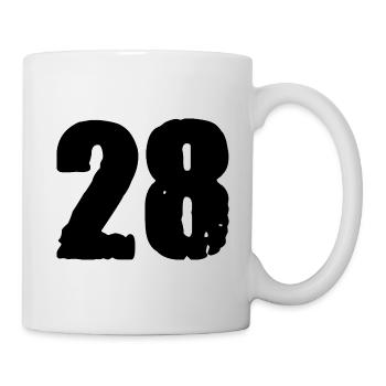 28 Number jersey - Mug - white - Right