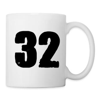 Maillot à 32 chiffres - Mug blanc - blanc - Droite