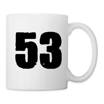 Maillot à 53 numéros - Mug blanc - blanc - Droite