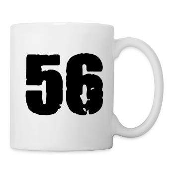 56 Number jersey - Mug - white - Right