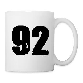 92 number jersey - Mug - white - Right