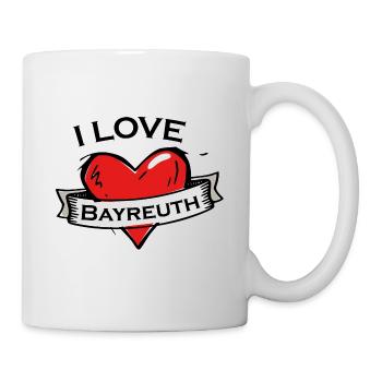 Bayreuth - Ich liebe Stadtnamen in Tattoo Stil - Tasse - Weiß - Rechts