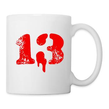 13 Symbole numérique - Mug blanc - blanc - Droite