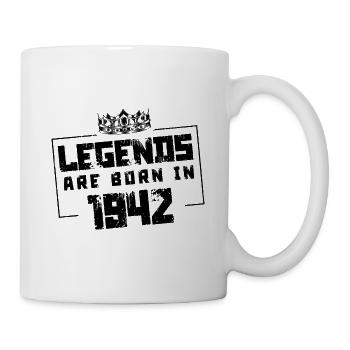 1942 legends born in - Tasse - Weiß - Rechts