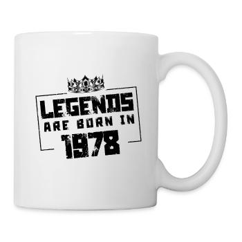 1978 legends born in - Tasse - Weiß - Rechts