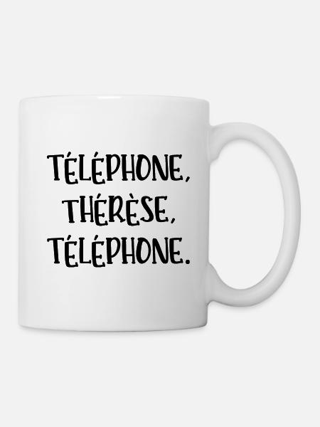 téléphone thérèse téléphone - Mug blanc - blanc