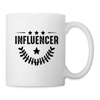 Influencer Beruf - Tasse - Weiß - Rechts