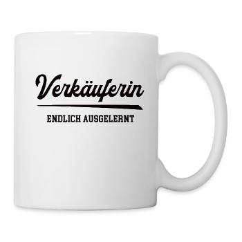 Verkäuferin Ausbildung Bestanden Lehre Abschluss - Tasse - Weiß - Rechts