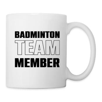 Badminton Team - Tasse - Weiß - Rechts