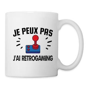 je peux pas j'ai rétrogaming - Mug blanc - blanc - Droite