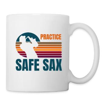 Vintage Practice Safe Sax Saxophone Essential - Mug blanc - blanc - Droite