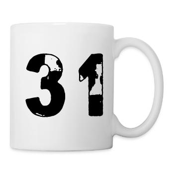 31 Maillot numéro - Mug blanc - blanc - Droite