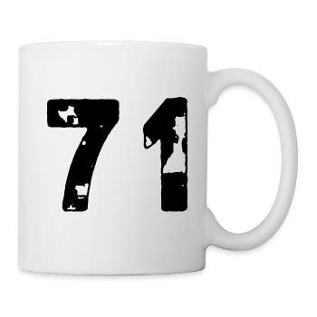 71 Zahl Trikot - Tasse - Weiß - Rechts