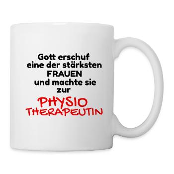 Gott erschuf stärkste Frauen Physiotherapeutin - Tasse - Weiß - Rechts