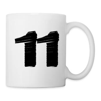11 Maillot numéro - Mug blanc - blanc - Droite