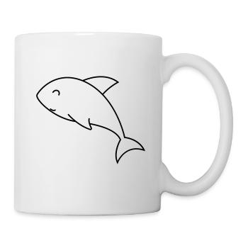 Hai Comic Tier - Tasse - Weiß - Rechts