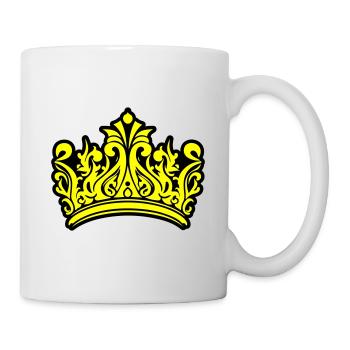 Krone Symbol Design - Tasse - Weiß - Rechts