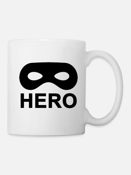Black Hero Mask. - Mug - white