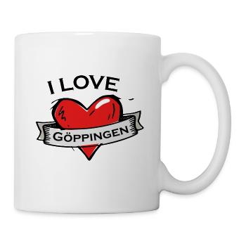 Göppingen - Ich liebe Stadtnamen in Tattoo Stil - Tasse - Weiß - Rechts