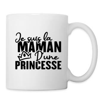 Je suis la maman d une princesse - Mug blanc - blanc - Droite