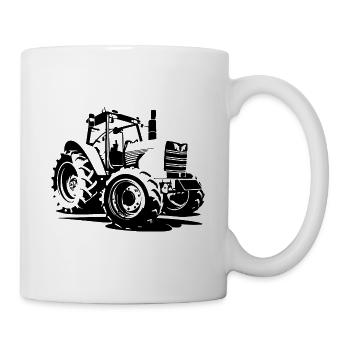 Traktor Bauer Farmer Symbol - Tasse - Weiß - Rechts