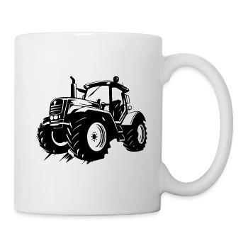Traktor Bauer Farmer Symbol - Tasse - Weiß - Rechts