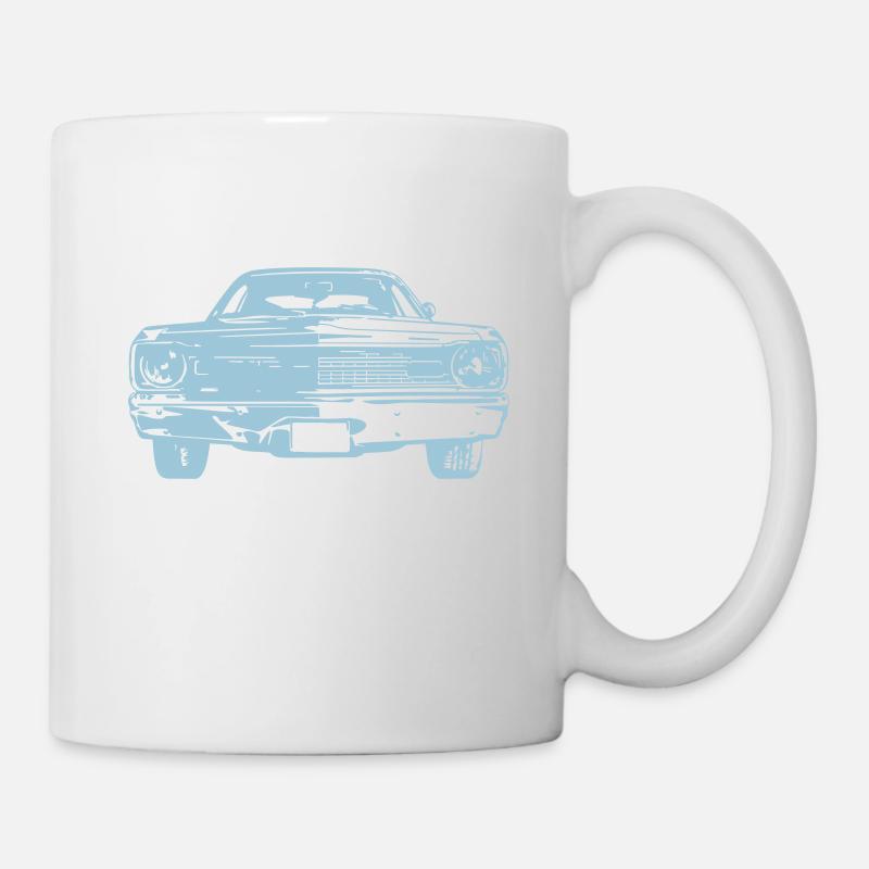 Muscle Car Silhouette - Tasse - Weiß