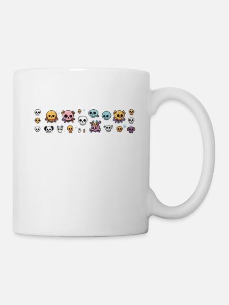 Skull - Tasse - Weiß