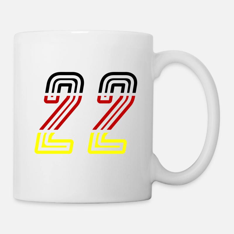 22 Zahl symbol Germany - Tasse - Weiß
