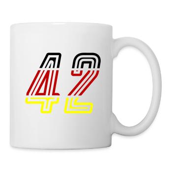 42 Symbole numérique Allemagne - Mug blanc - blanc - Droite