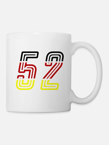 52 Zahl Symbol Germany - Tasse - Weiß