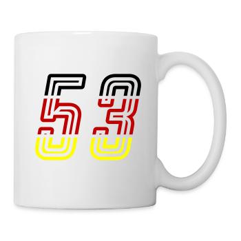 53 Symbole numérique Allemagne - Mug blanc - blanc - Droite
