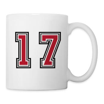 17 Symbole numérique - Mug blanc - blanc - Droite