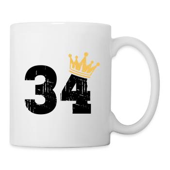 34 Crown 34th birthday 34 years old - Mug - white - Right