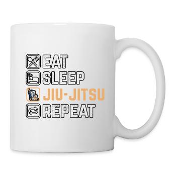 Manger Sommeil Jiu-Jitsu Répéter - Mug blanc - blanc - Droite
