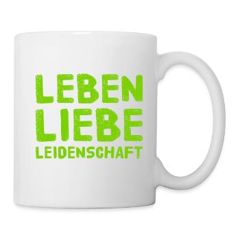 ich lebe ein leidenschaftliches Leben - Tasse - Weiß - Rechts