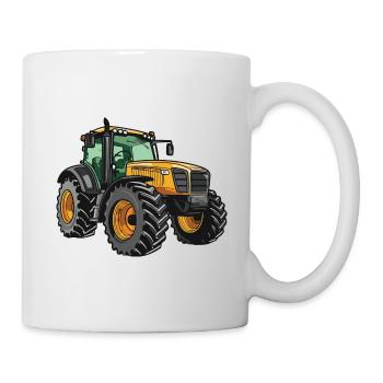 Symbole du tracteur - Mug blanc - blanc - Droite