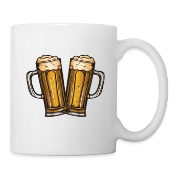 Bier Glas Prost Drinking - Tasse - Weiß - Rechts