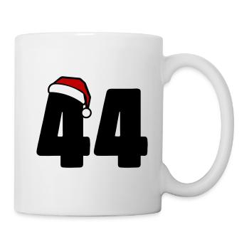 44 Zahl Weihnachten - Tasse - Weiß - Rechts