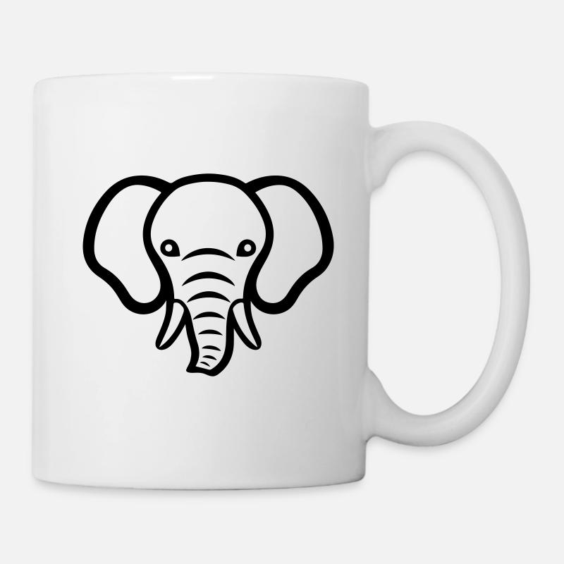 Elefant Tier Tierschutz - Tasse - Weiß
