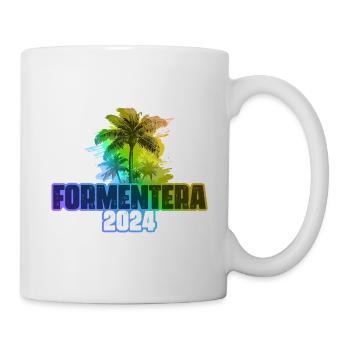 Formentera 2024 Vacances Palmiers Coloré - Mug blanc - blanc - Droite