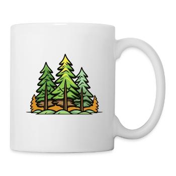 Forêt, Arbres, Nature - Mug blanc - blanc - Droite